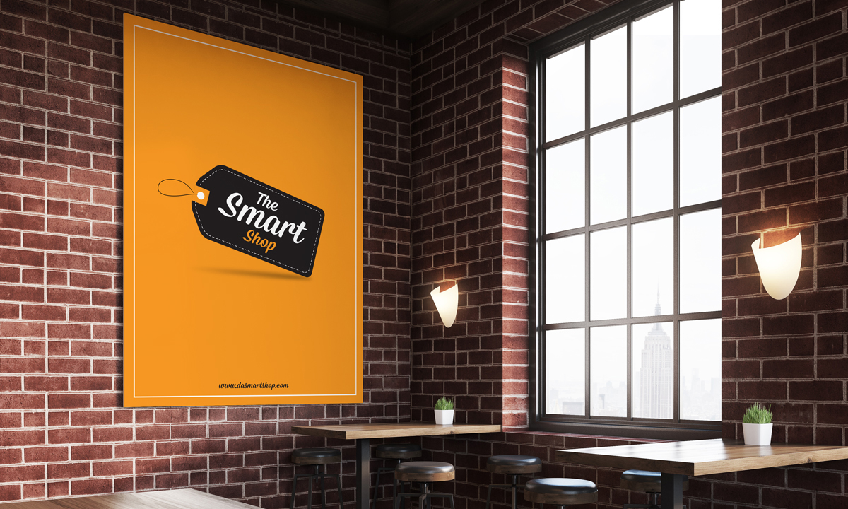 Free Restaurant Poster MockUp Psd | Dribbble Graphics