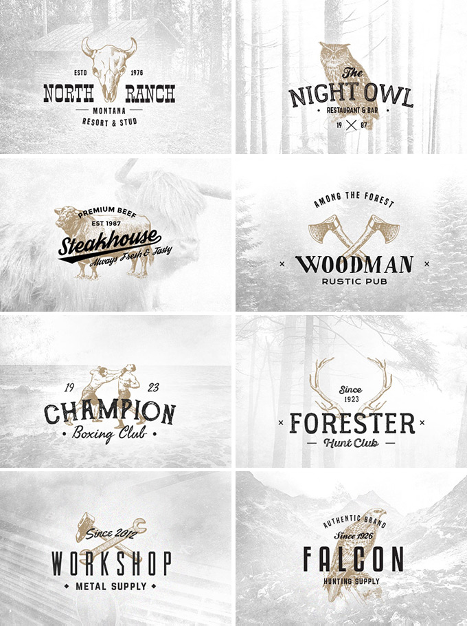 8-Free-Vintage-Logo-Designs