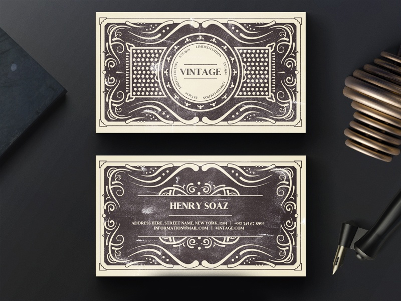 Free-Elite-Vintage-Business-Card-Template