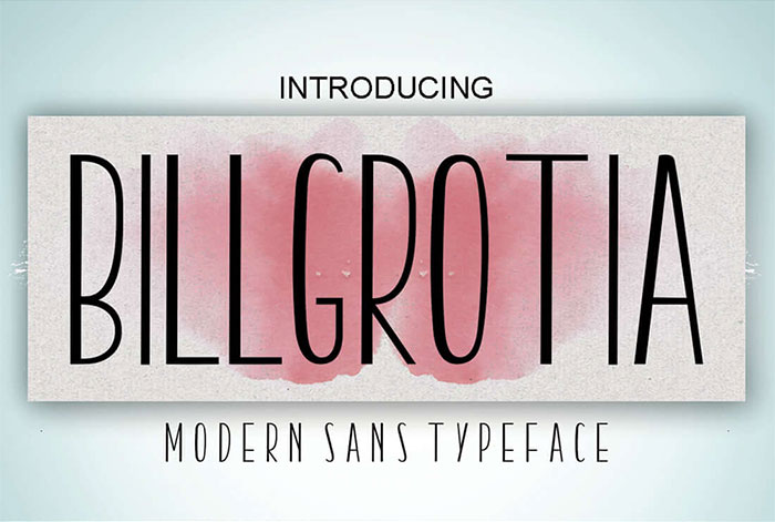 Billgrotia-Modern-Sans-Typeface