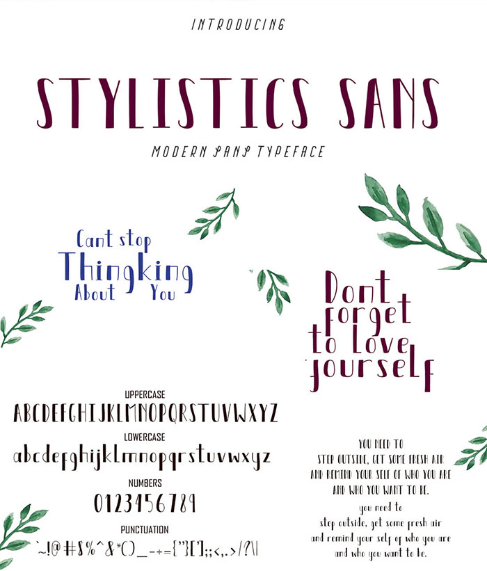 Stylistics-Sans-Modern-Sans-Typeface