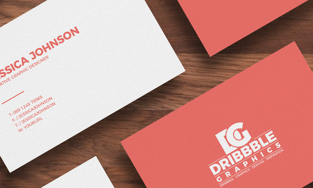 Free Isolated Business Card Mockup Dribbble Graphics