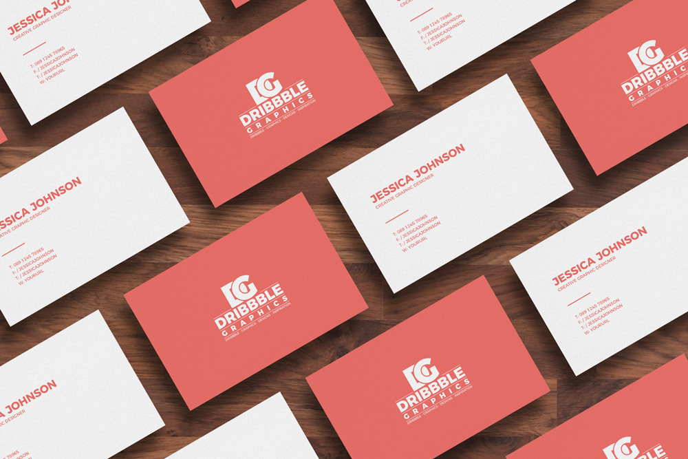 Download Free Isolated Business Card Mockup Dribbble Graphics PSD Mockup Templates