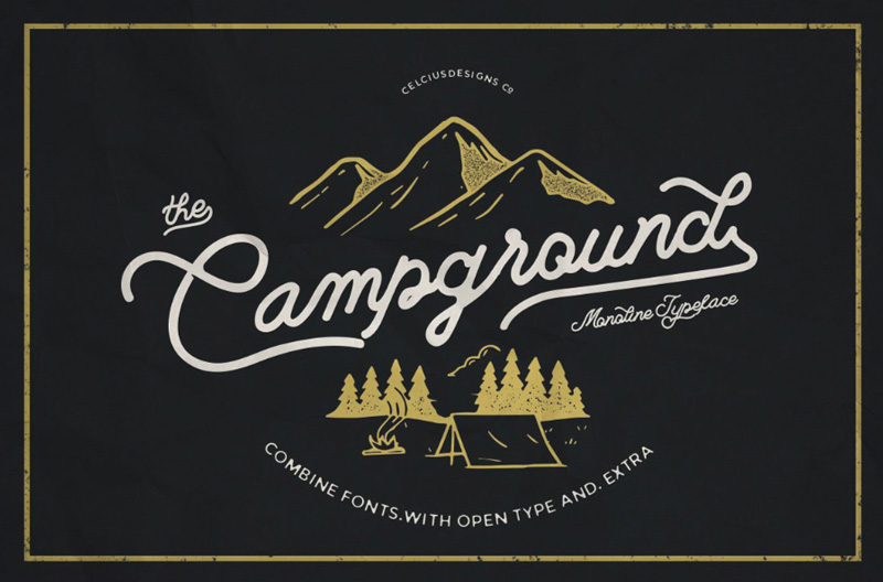 Free-Campground-Monoline-Script-1