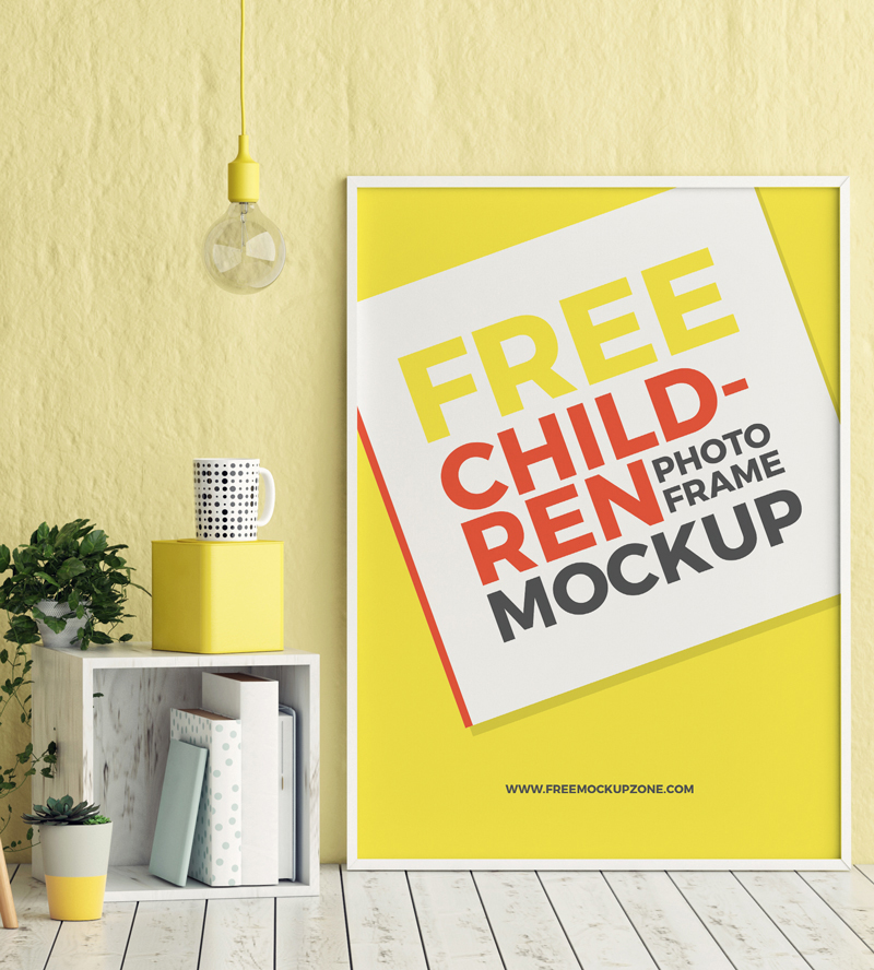 Free-Kids-Room-Photo-Frame-Mockup-PSD-Template