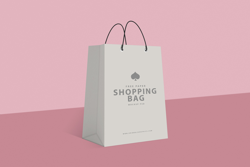 Download Free Paper Shopping Bag Mockup Dribbble Graphics Yellowimages Mockups