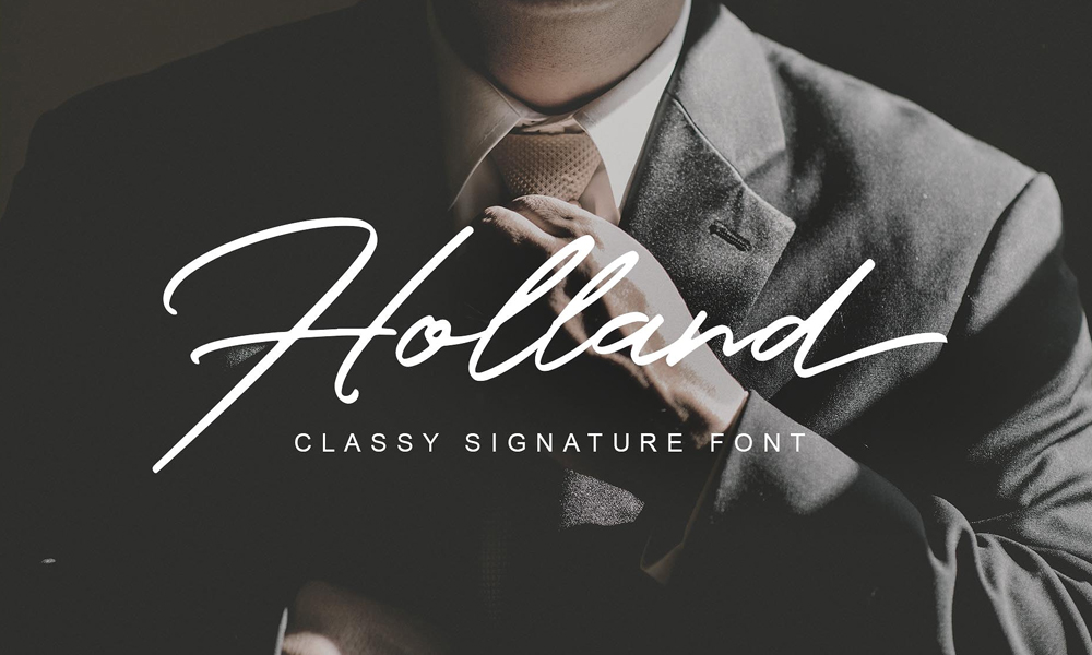 Free Holland Classy Signature Font Dribbble Graphics