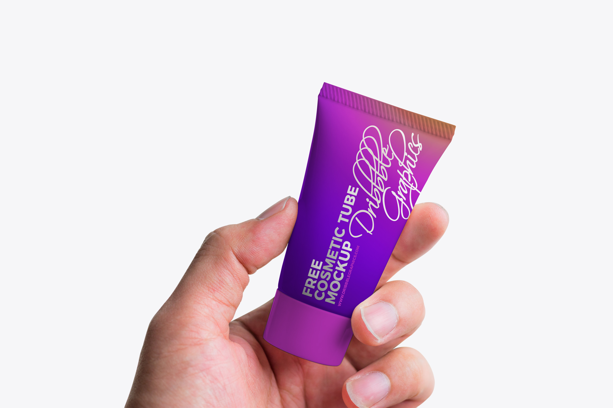 Free-Man-Holding-Cosmetic-Tube-Mockup