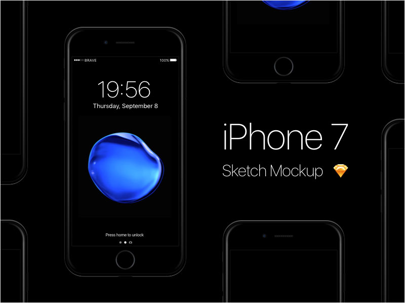 Free-iPhone-7-Jet-Black-Sketch-Mockup