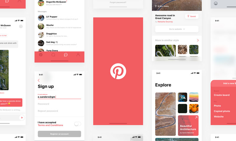 Pinterest-iPhone-X-Redesign-UI-Kit-Sketch-Freebie