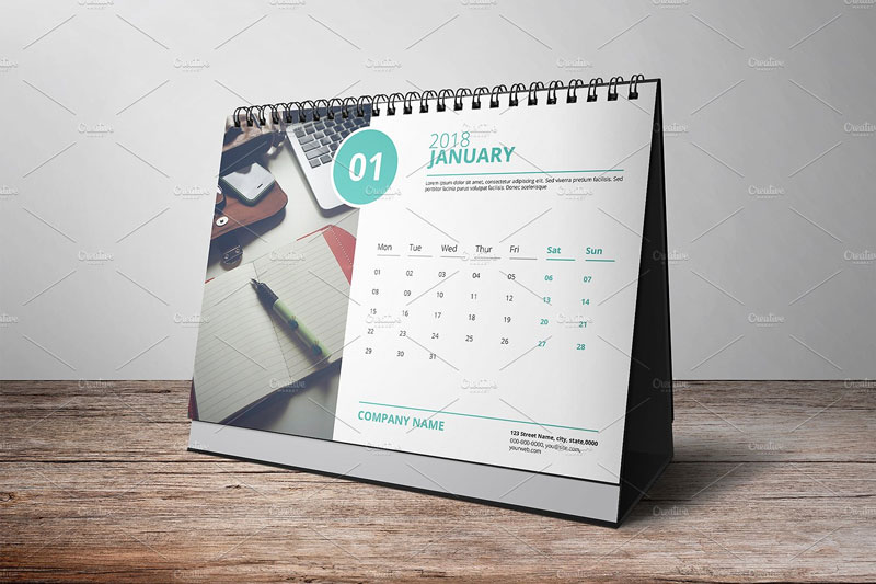 Corporate-Desk-Calendar-Template-2018