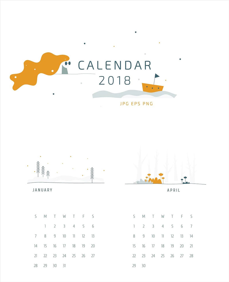 Creative-and-Artistic-Elements-Calendar-2018