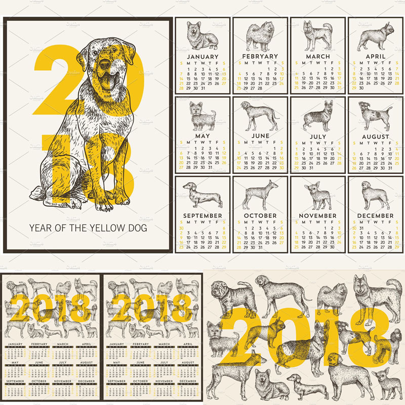 Dog-Illustration-2018-Calendar