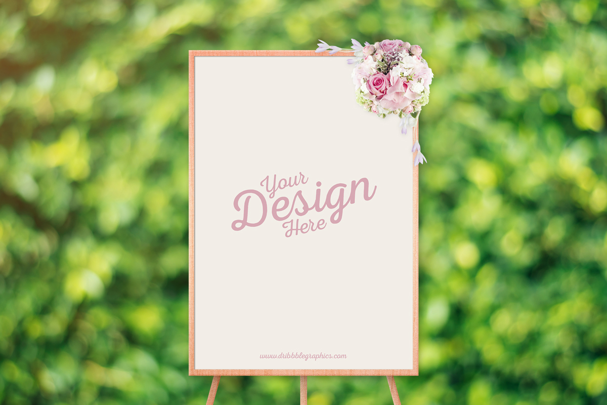 Free-Beautiful-Ceremony-Frame-Stand-Mockup