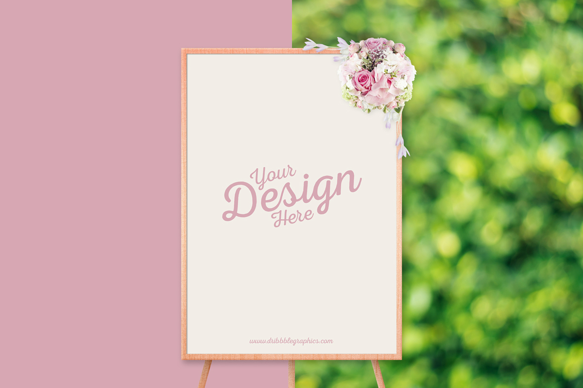 Free-Beautiful-Ceremony-Frame-Stand-PSD-Mockup