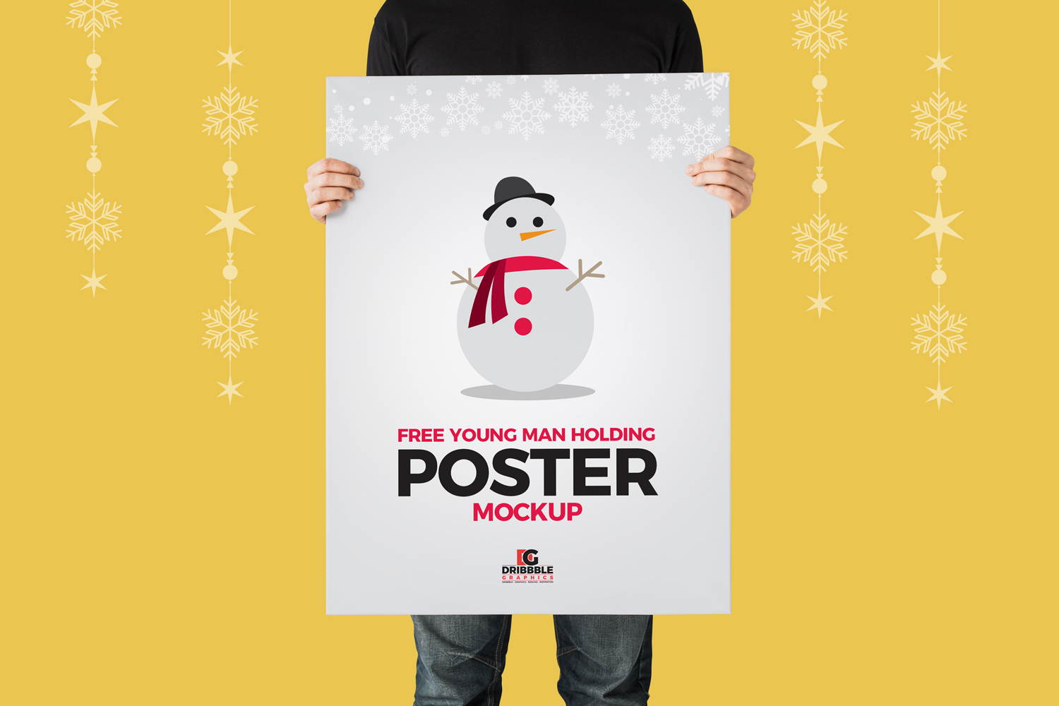 Free-Young-Man-Holding-Poster-Mockup