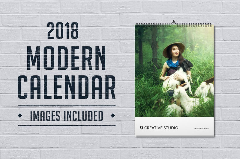 Modern-Calendar-2018-Template