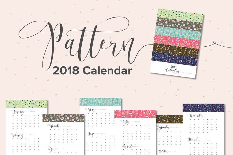 Pattern-2018-Printable-Calendar