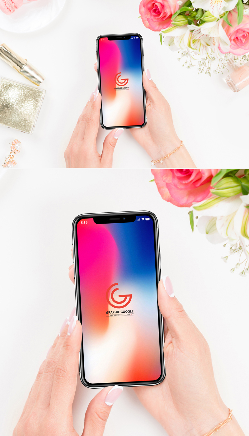 Free-Beautiful-Women-Holding-iPhone-X-Mockup