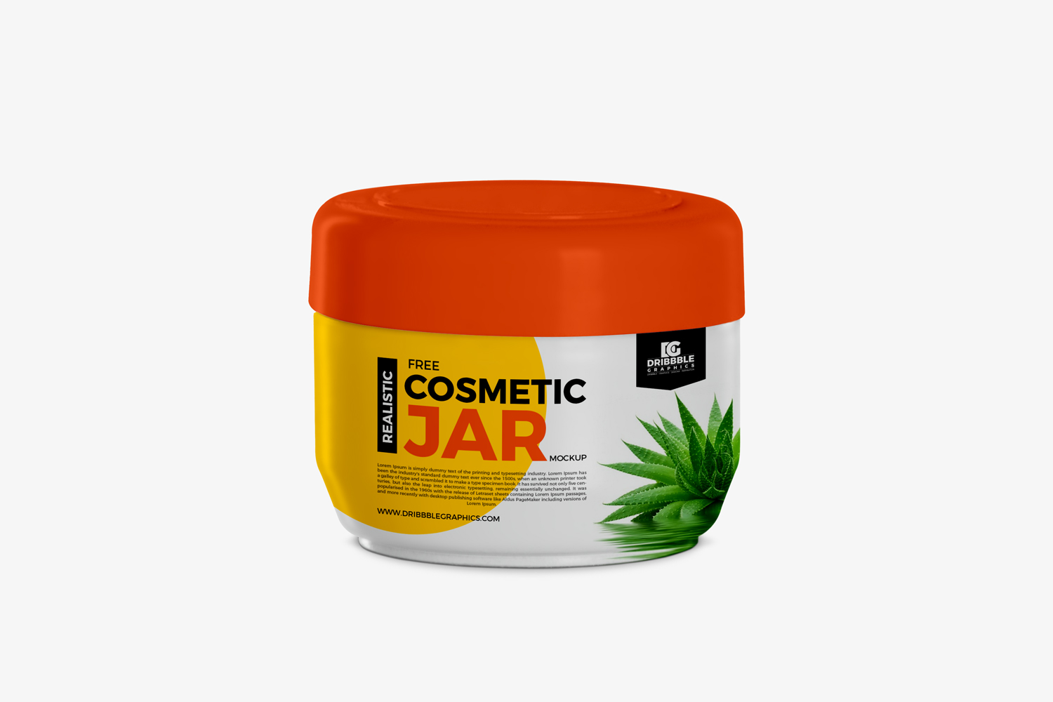 Download Free Cosmetic Jar Mockup Dribbble Graphics PSD Mockup Templates