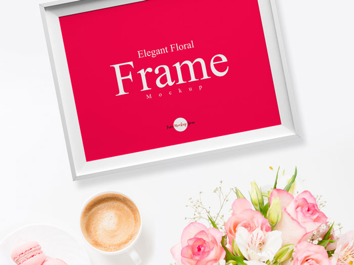 Free-Elegant-Floral-Frame-Psd-Mockup