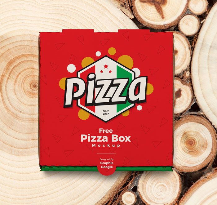 Free-Pizza-Box-on-Tree-Wood-Background-Mockup