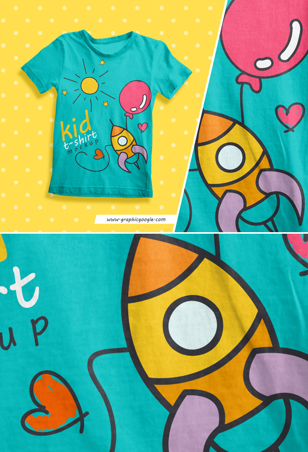 Free-Kids-T-Shirt-Mockup-For-Kids-Brands