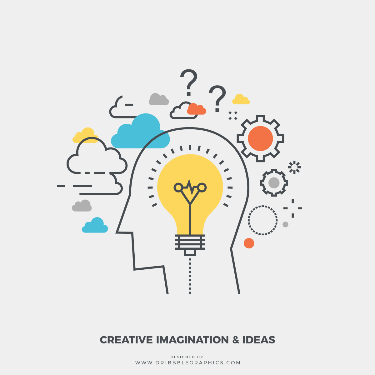 Free Creative Imagination Ideas Vector Illustration 2018 Dribbble 