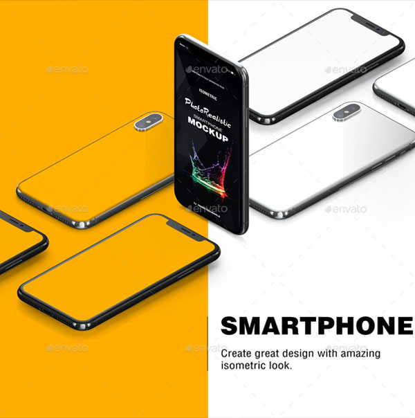 Fully-Customizable-Isometric-Phone-X-Mockup-2018-Preview-2