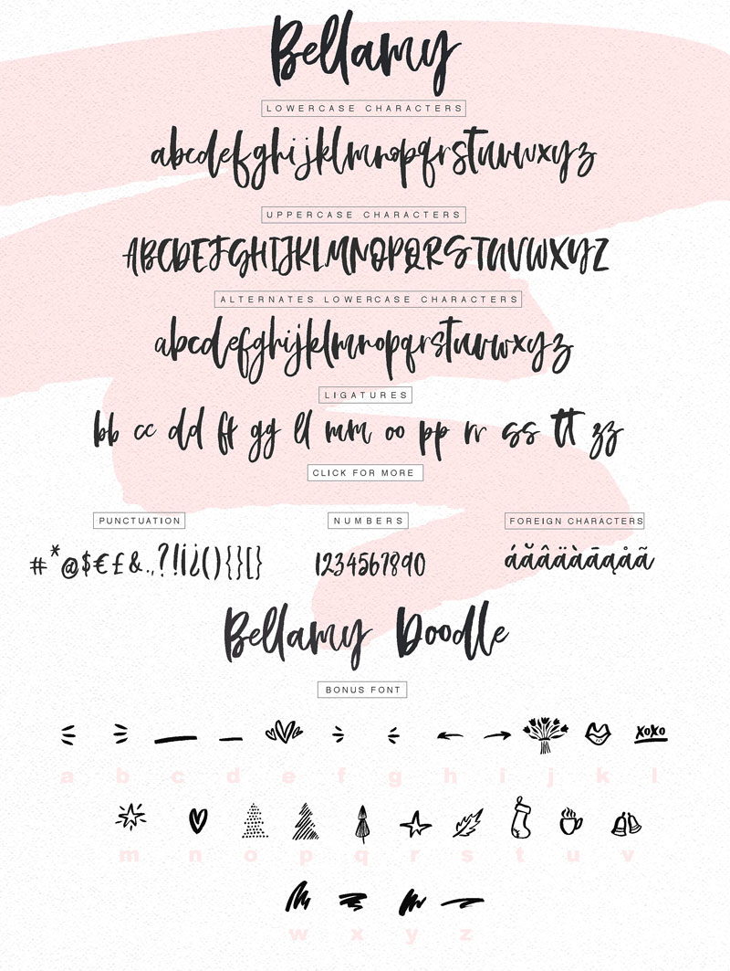 Free-Hand-Drawn-Calligraphic-Bellamy-Script-2