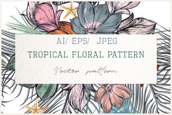 Hand-Drawn-Tropical-Vector-Seamless-Pattern-Graphics-Elements