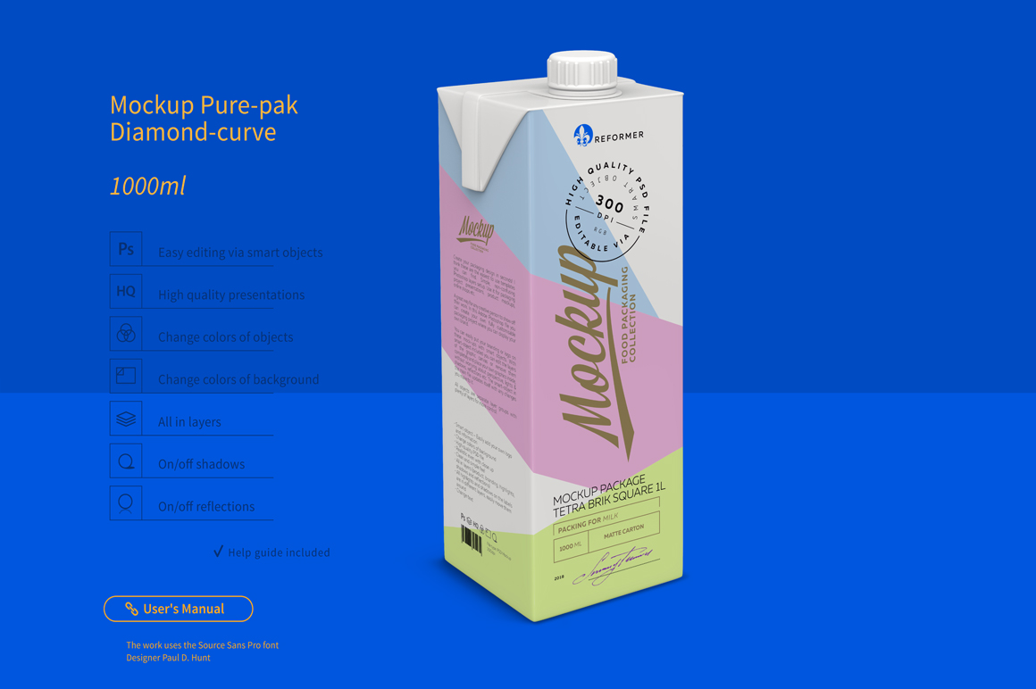 Free Mockup Package Tetra Brik Square 1l (1)