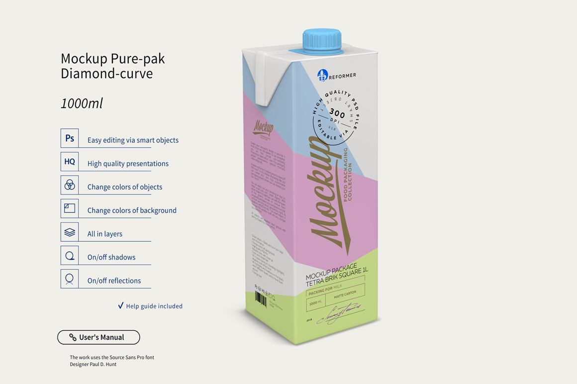 Free Mockup Package Tetra Brik Square 1l (2)