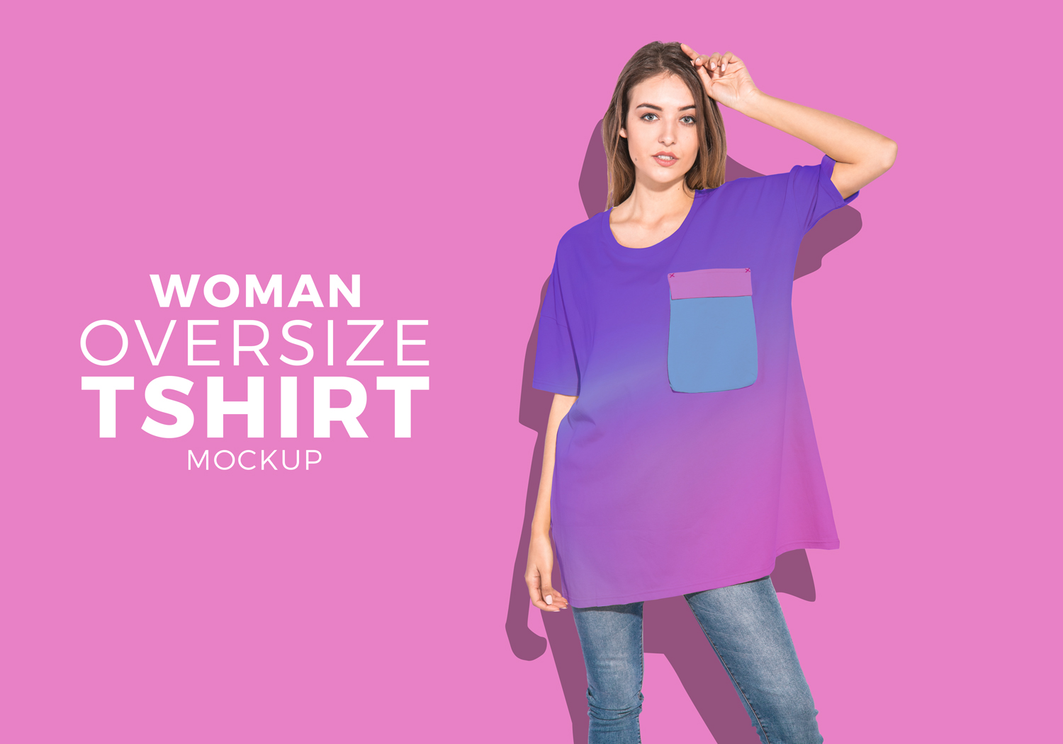 free-Woman-oversize-t-shirt-mockup