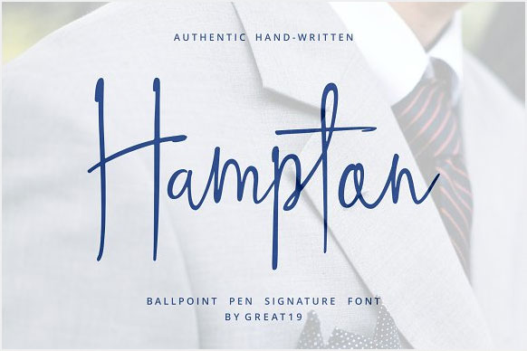 Hampton-Signature-Font