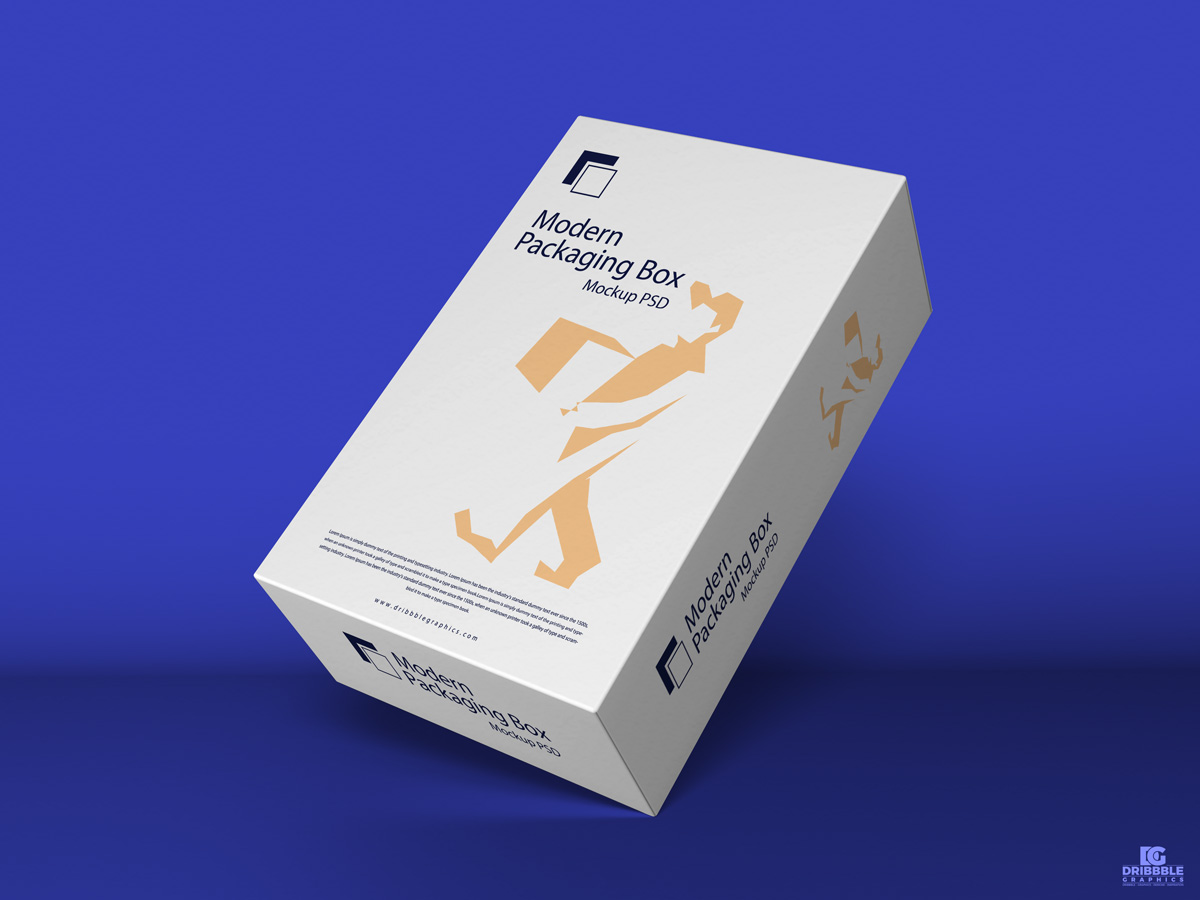 Download Free Modern Packaging Box Mockup PSD 2018 | Dribbble Graphics