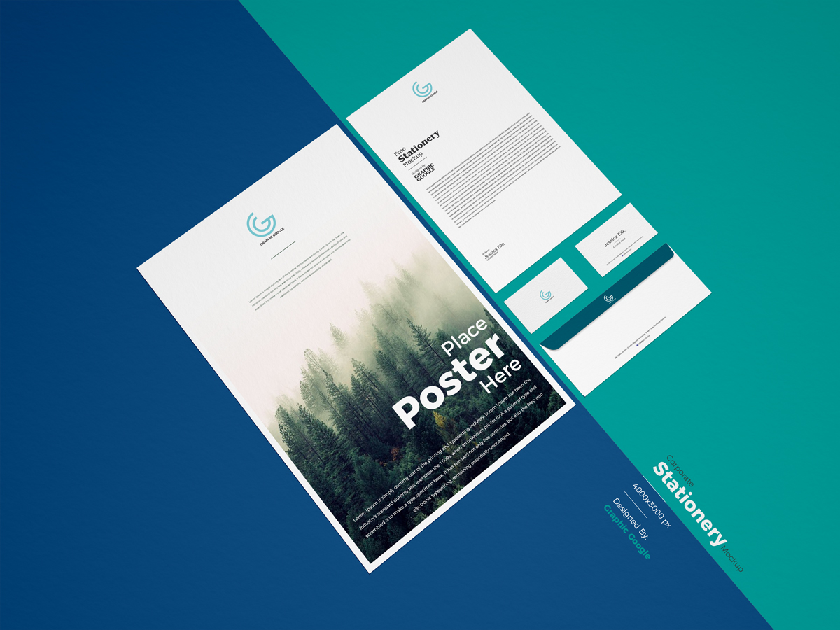 Download Free Psd Corporate Stationery Mockup For Branding Dribbble Graphics PSD Mockup Templates