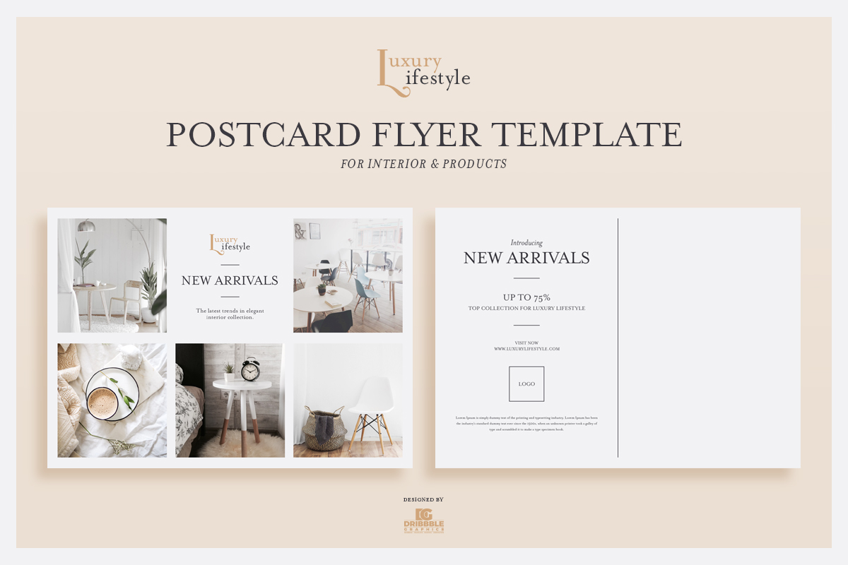 Free Product Postcard Flyer PSD Template | Dribbble Graphics