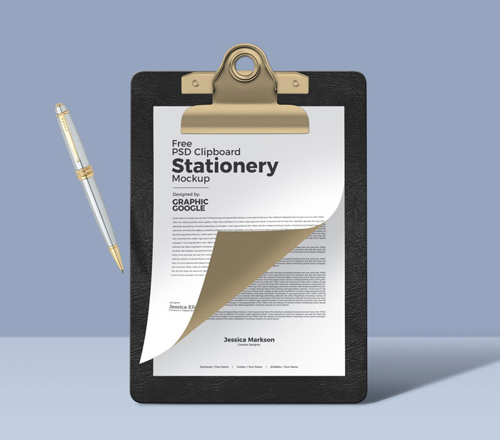 Free-Psd-Clipboard-Stationery-Mockup