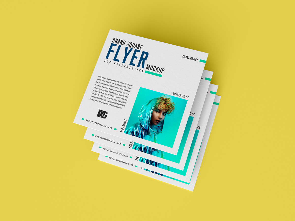 Download Square Flyer PSD Mockup Download for Free - DesignHooks