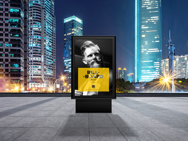 Download Free PSD Billboard Mockup Design For Outdoor Advertisement ... PSD Mockup Templates