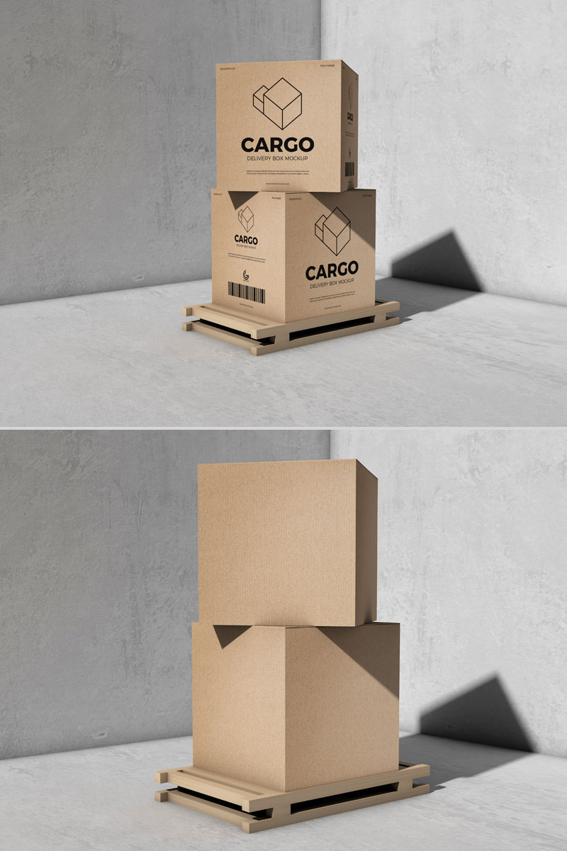 1689+ Free Delivery Box Mockup Easy to Edit