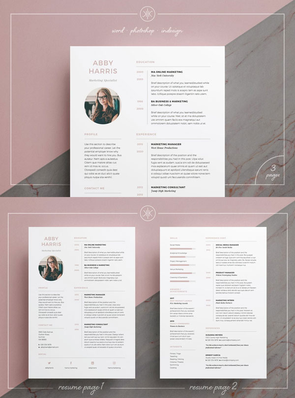 Abby-CV-Resume-Template-For-Marketing-Specialist