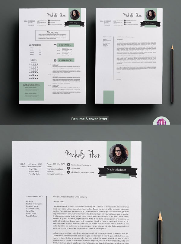 Creative-Resume-Template-For-Graphic-Designer-With-Cover-Letter