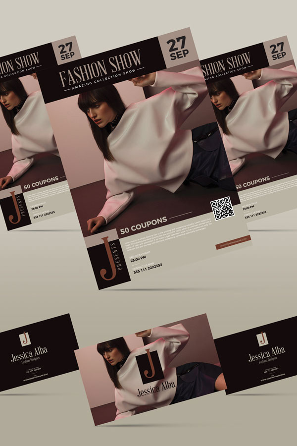 Free-Fashion-Brand-Flyer-&-Business-Card-Templates