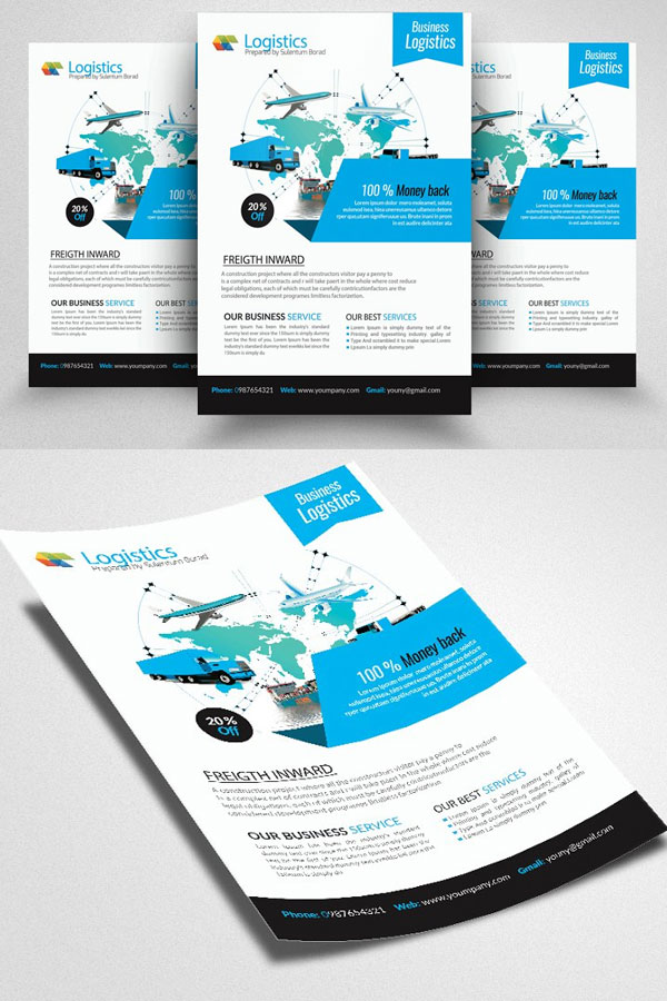 Modern-Flyer-Template-For-Freight-&-Logistic-Business