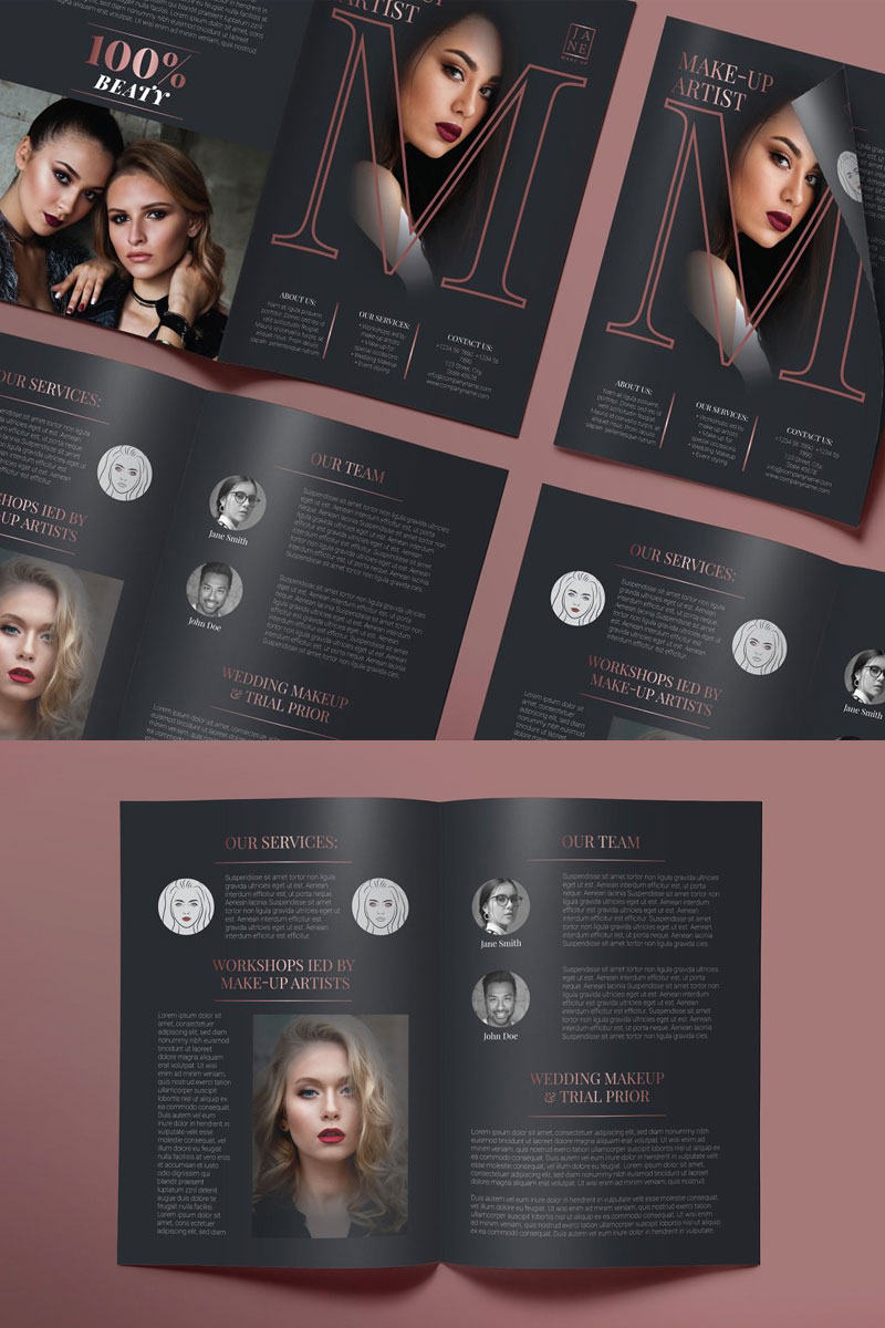Bifold-Brochure-For-Makeup-Artist