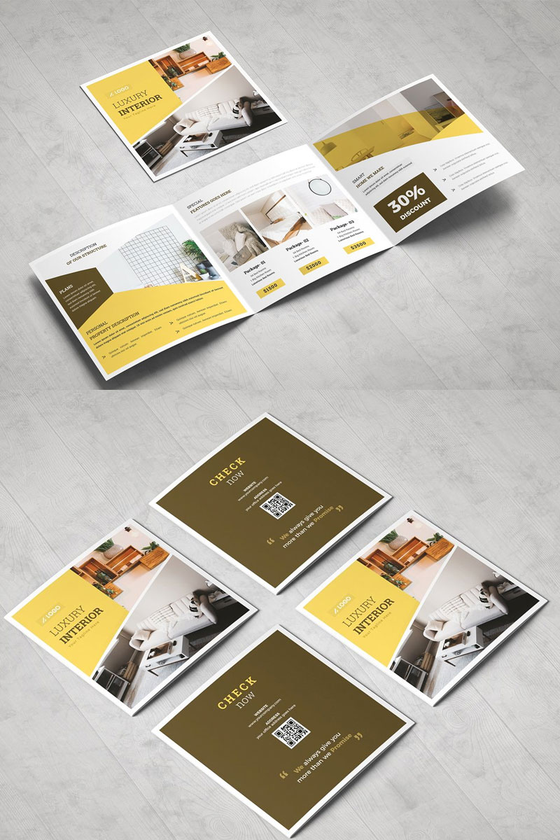 Square-Trifold-Brochure-For-Real-Estate-Company