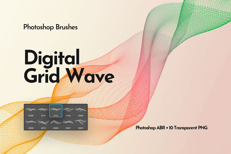 Digital-Grid-Waves-Photoshop-Brushes-1