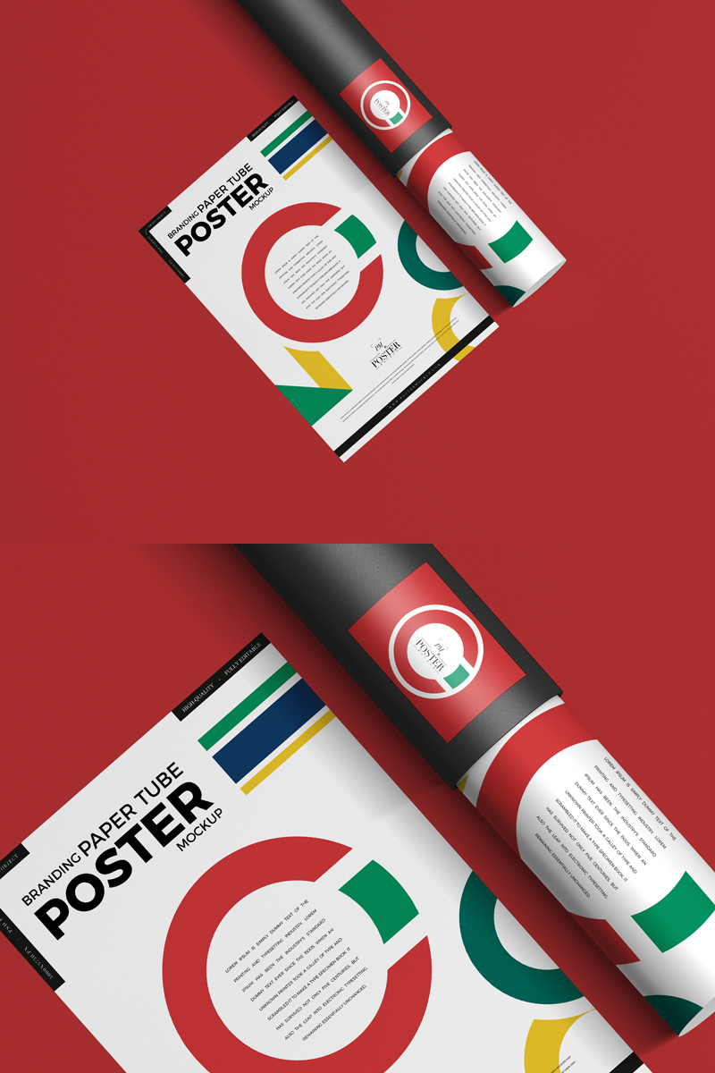 Free-Paper-Tube-With-Poster-Mockup-For-Branding